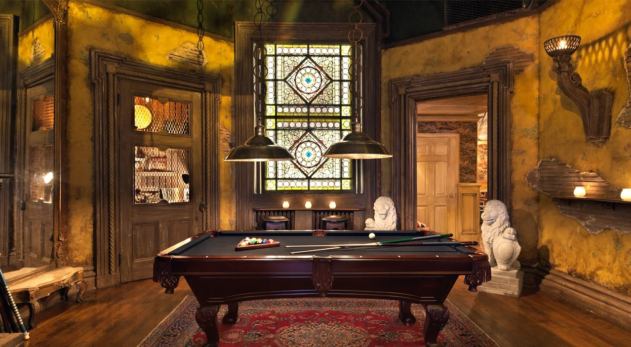 Kingston Hall pool hall exterior/interior