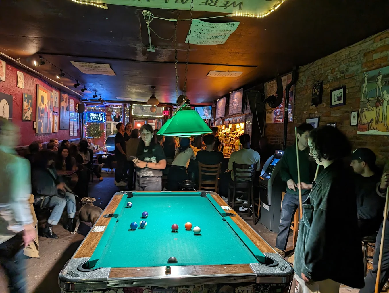 Sophie's pool hall exterior/interior