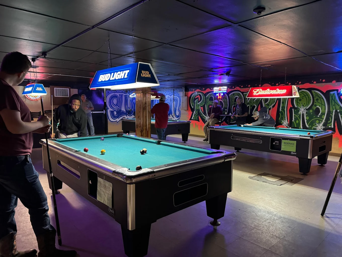 The Bad Apple Tavern pool hall exterior/interior