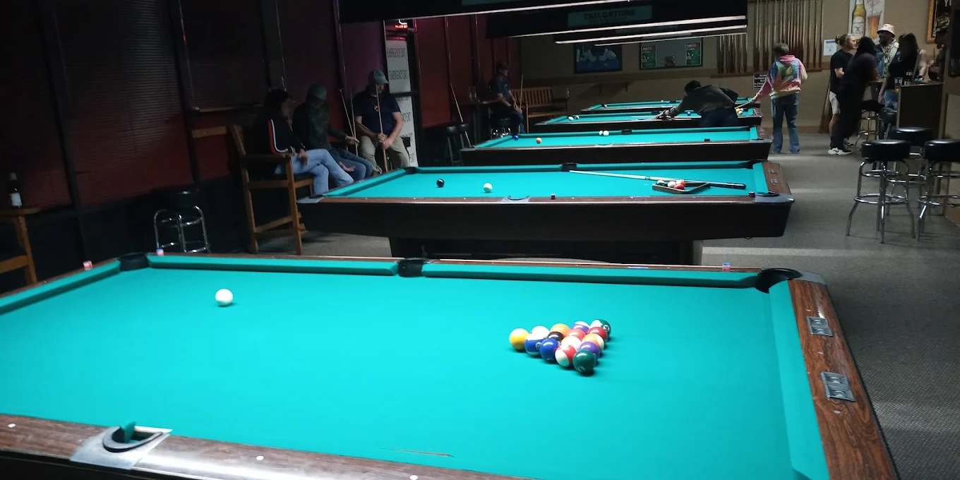 Tailgators Bar & Billiards pool hall exterior/interior