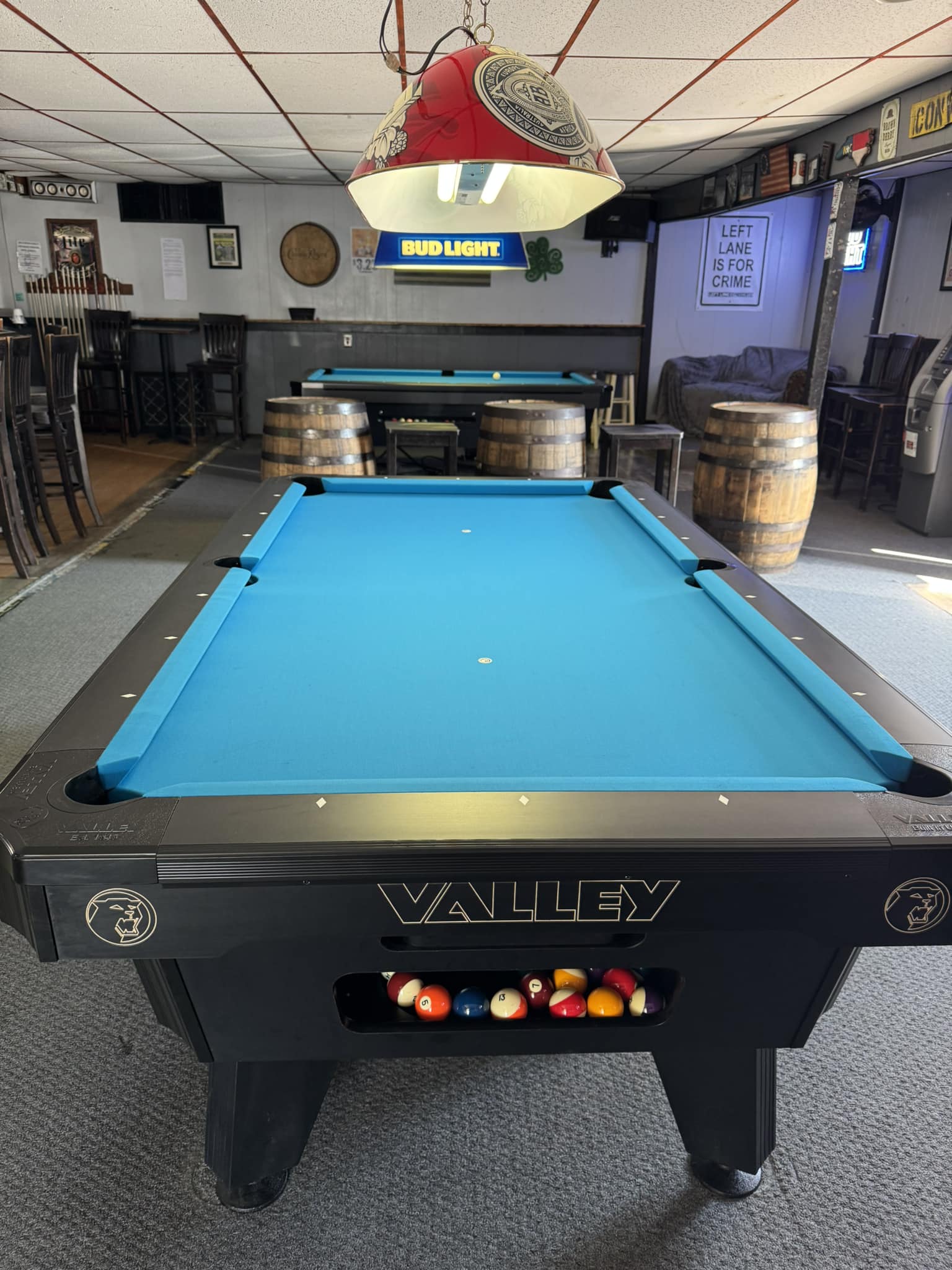 The Brown Derby Pub pool hall exterior/interior