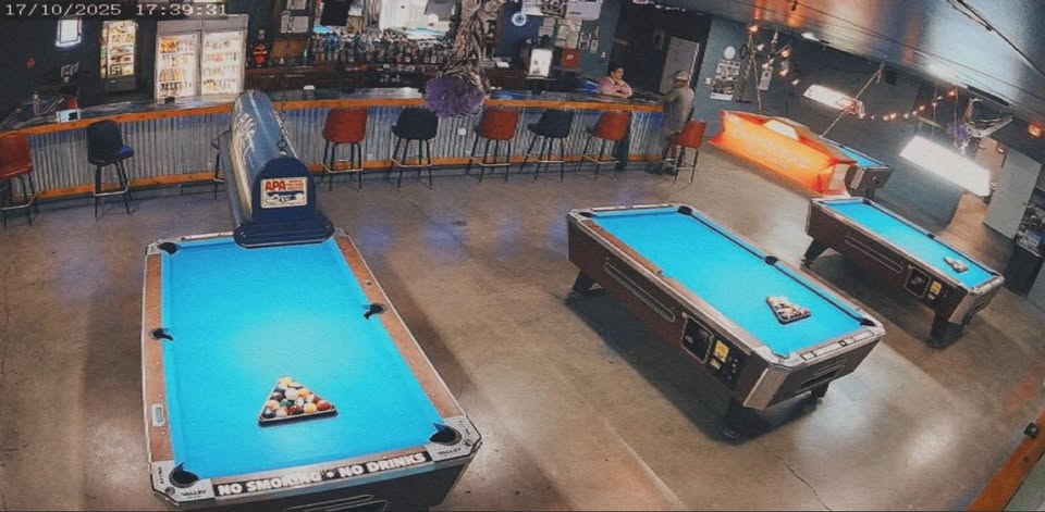 Extreme Shots pool hall exterior/interior