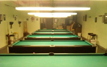 Frank's Billiards pool hall exterior/interior
