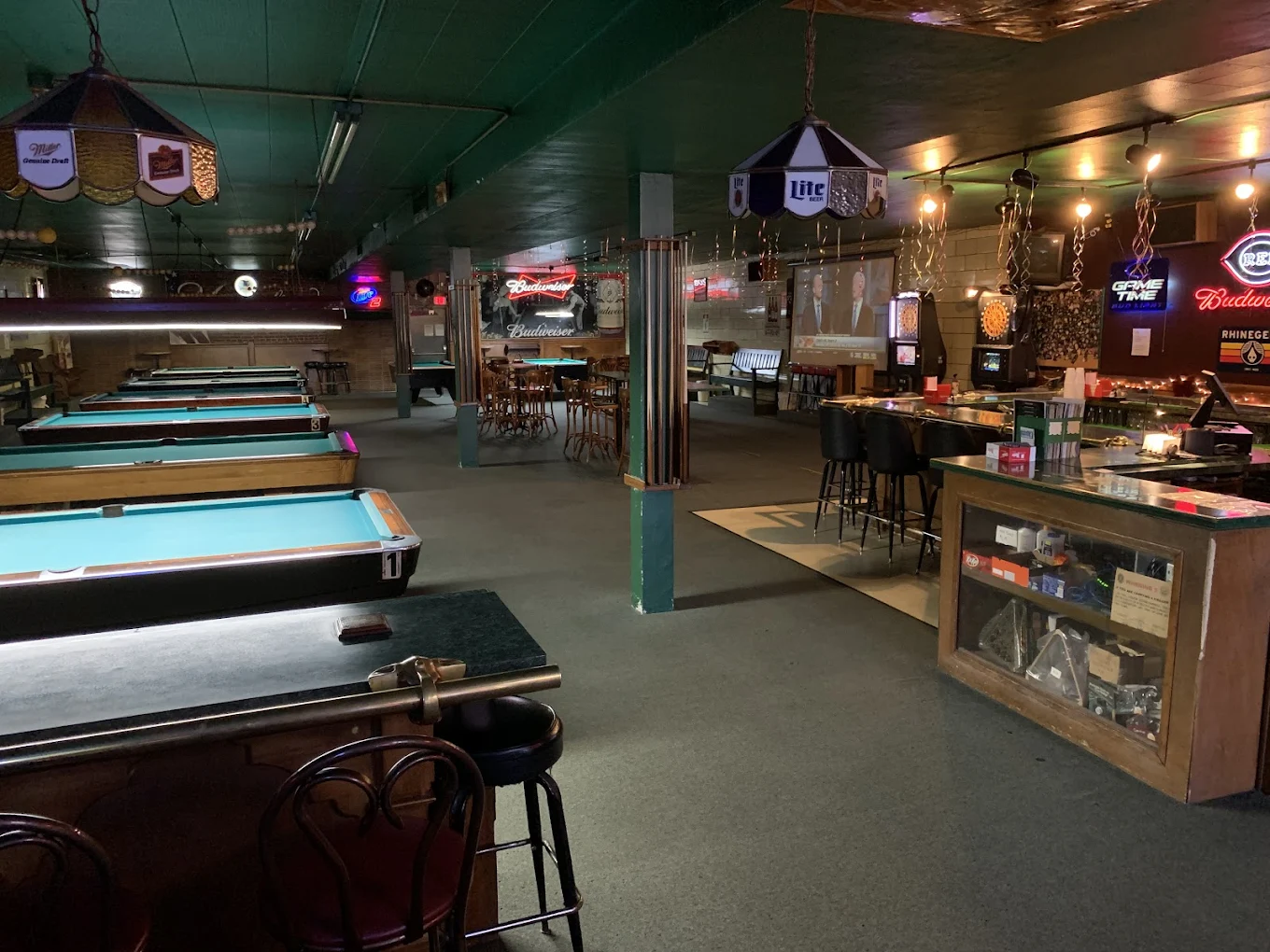 Backstreet Billiards pool hall exterior/interior
