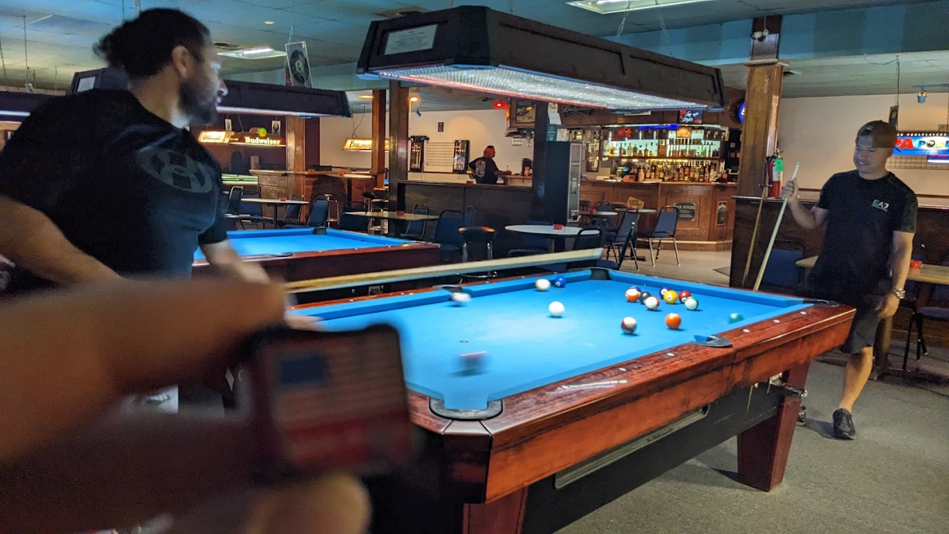 Hix Billiards & More pool hall exterior/interior