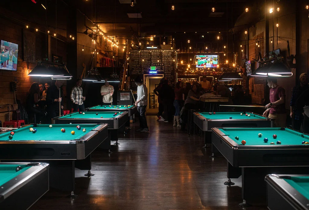 Duda's Billiards Bar pool hall exterior/interior
