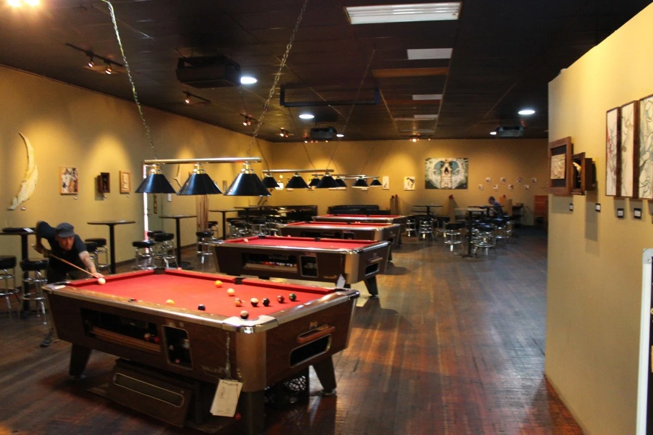 The Goodfoot pool hall exterior/interior