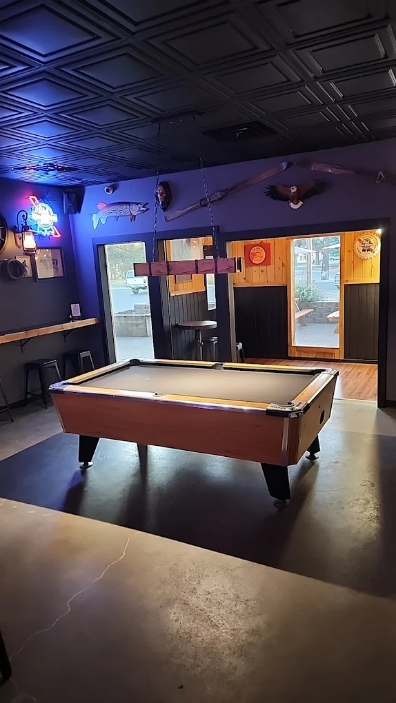 Whiskey River pool hall exterior/interior