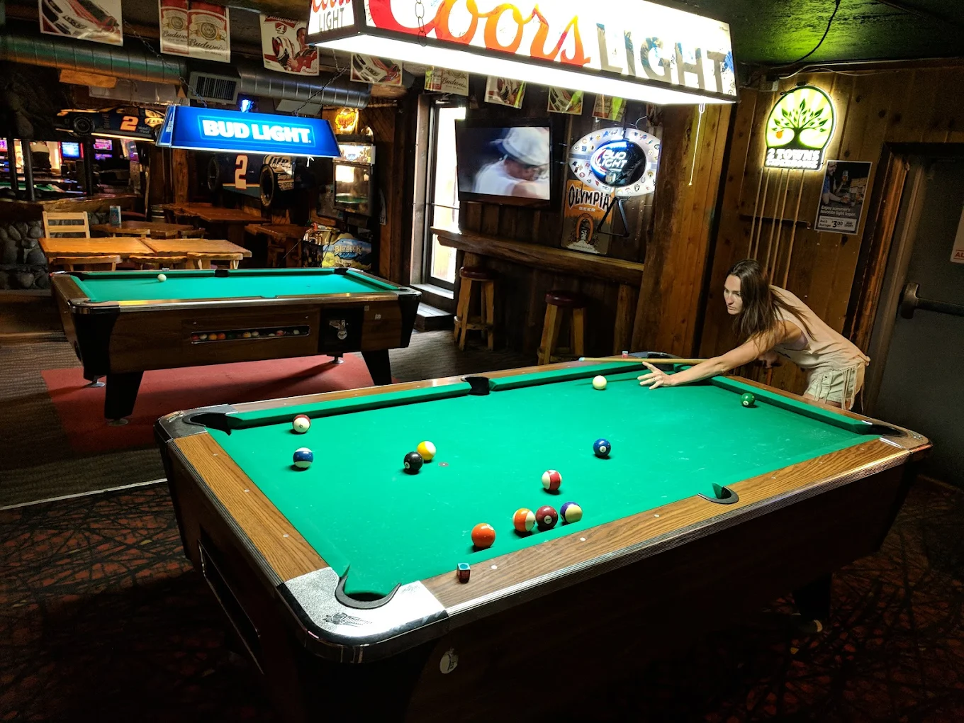 Cascade West Grub & Alehouse pool hall exterior/interior