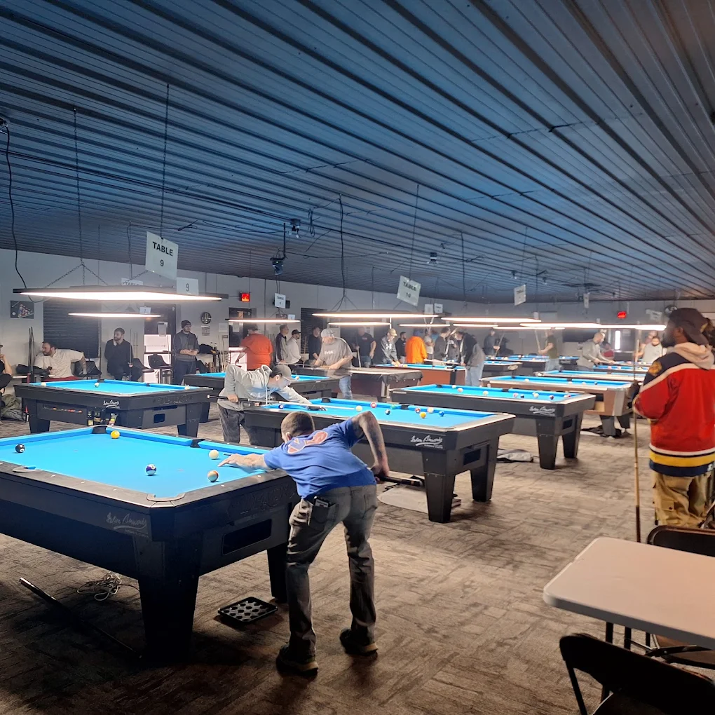 Blue Mountain Billiards pool hall exterior/interior