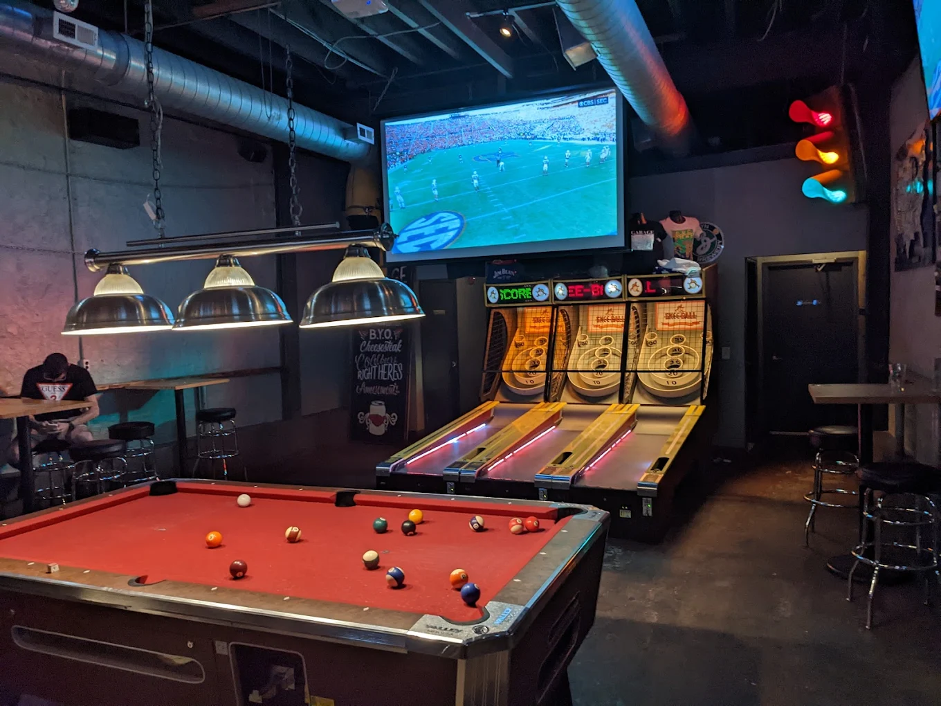 Garage Bar pool hall exterior/interior