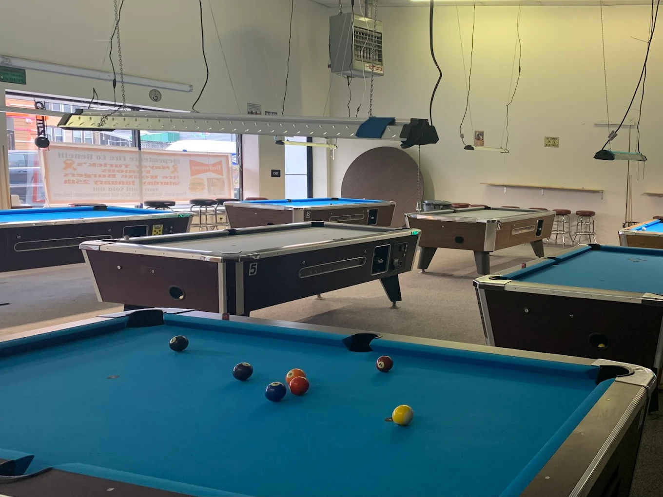 Pop's Empty Pocket Billiards pool hall exterior/interior