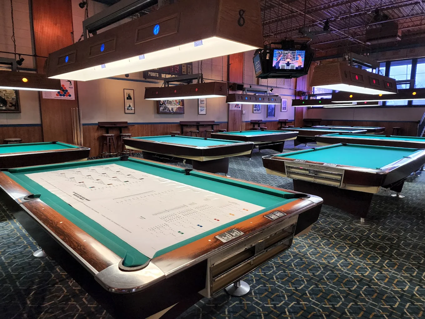 Gold Crown Billiards pool hall exterior/interior