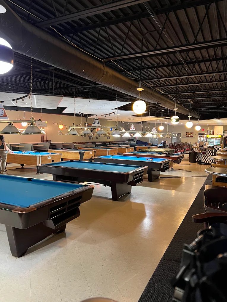 Strokes Billiards, Foods, & Games pool hall exterior/interior