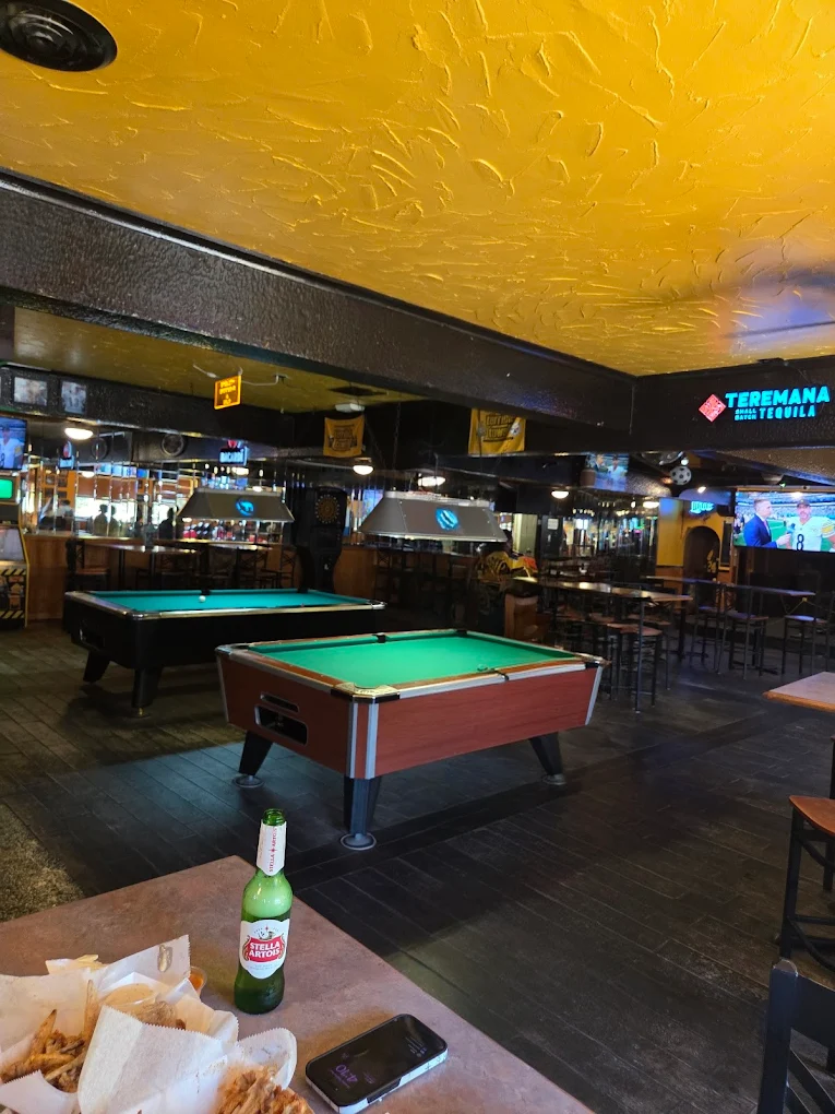 Steel City Sports Bar & Grub pool hall exterior/interior