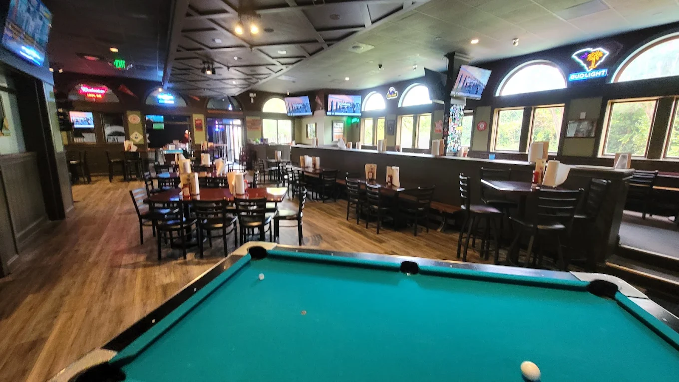 Local Cue pool hall exterior/interior