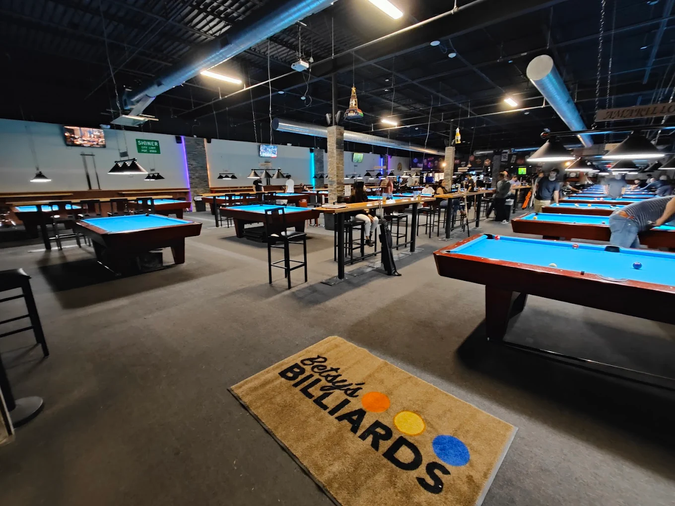 Betsy's Billiards pool hall exterior/interior