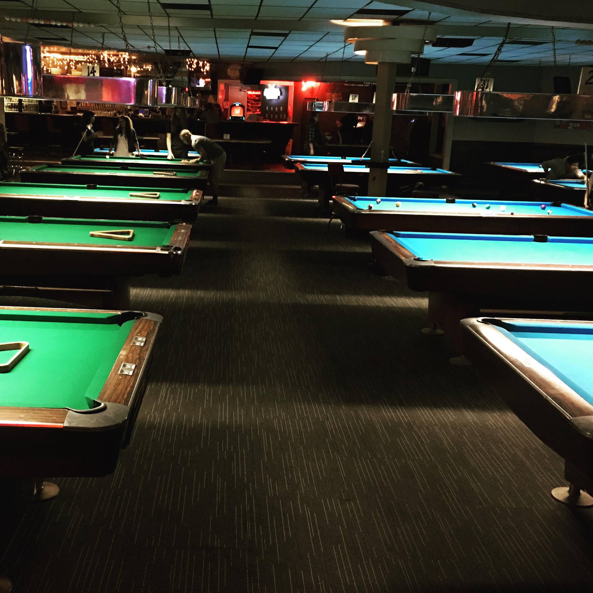 The Grand pool hall exterior/interior