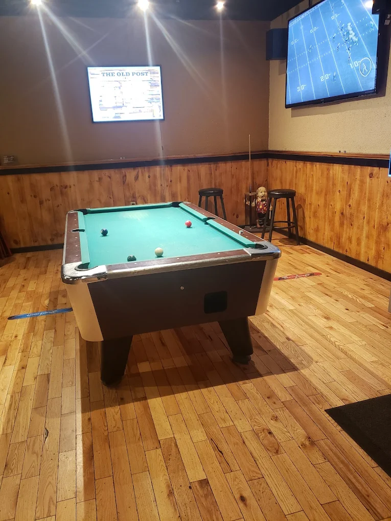 The Old Post pool hall exterior/interior