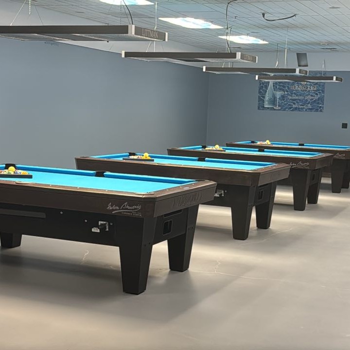 The 520 pool hall exterior/interior