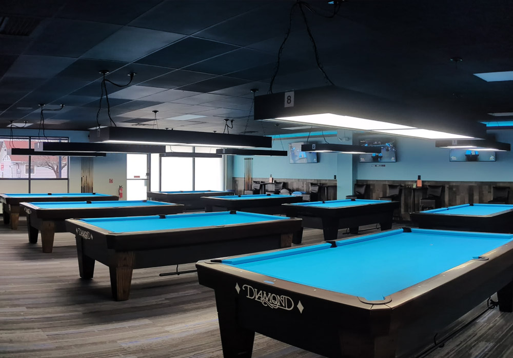 Sticks and Stones Billiards pool hall exterior/interior
