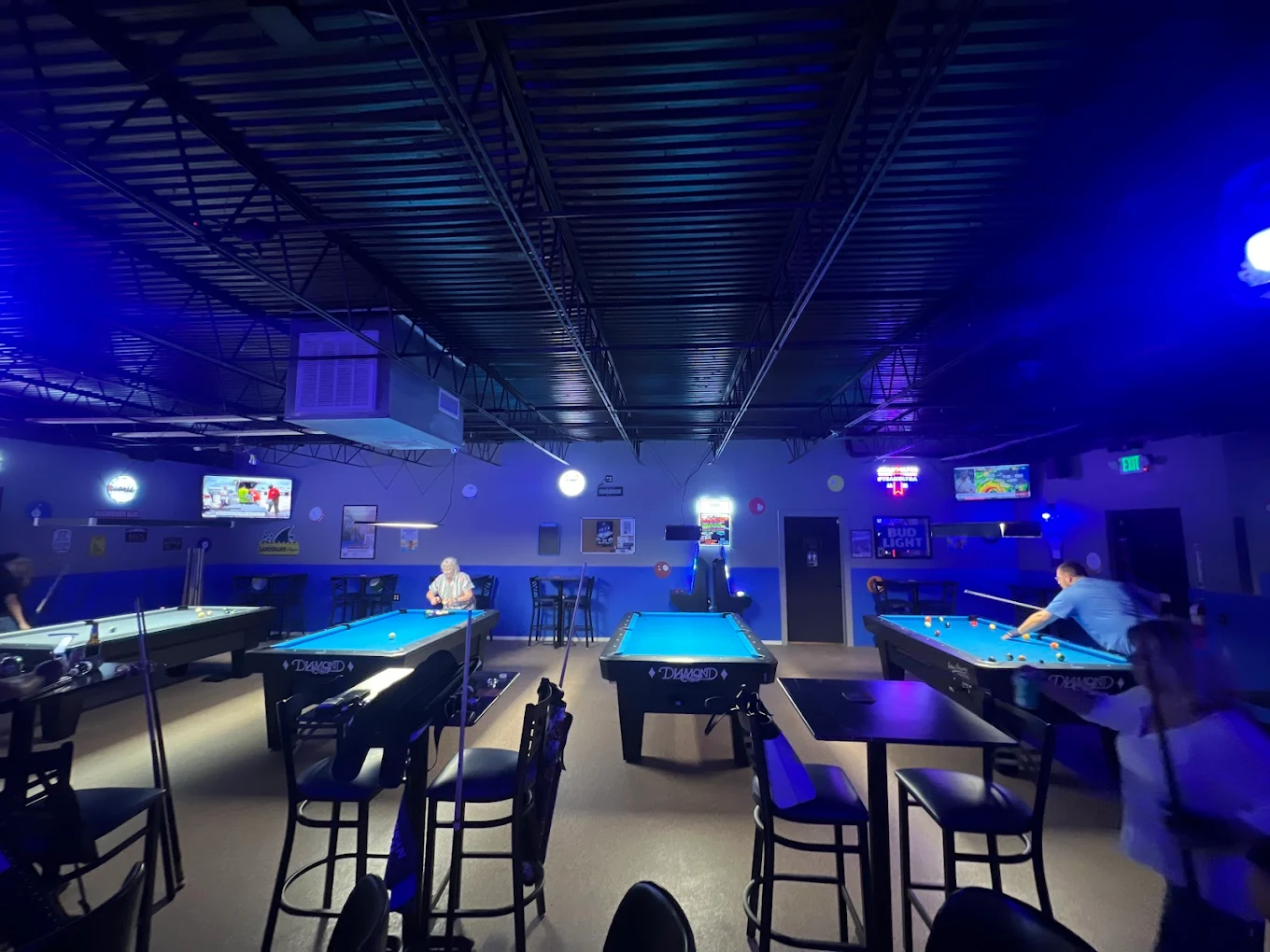 The Break Room pool hall exterior/interior