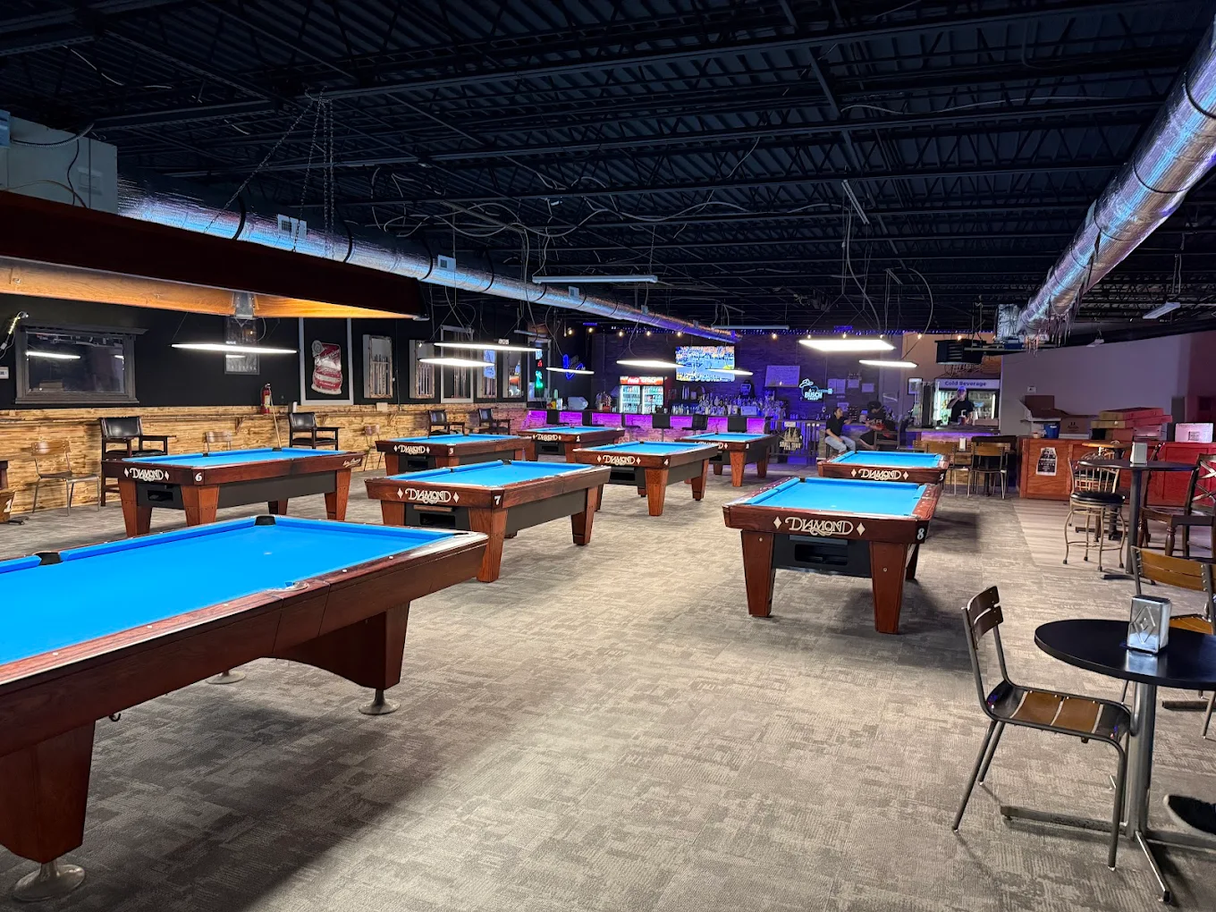 Stix Billiards pool hall exterior/interior