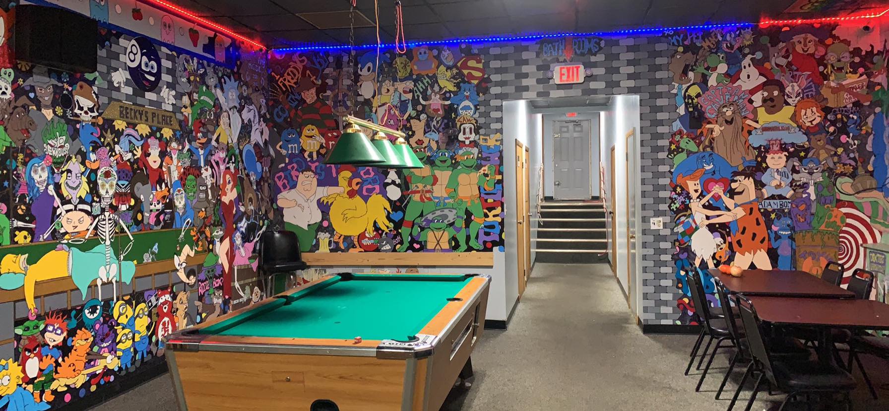 Yale Tavern pool hall exterior/interior