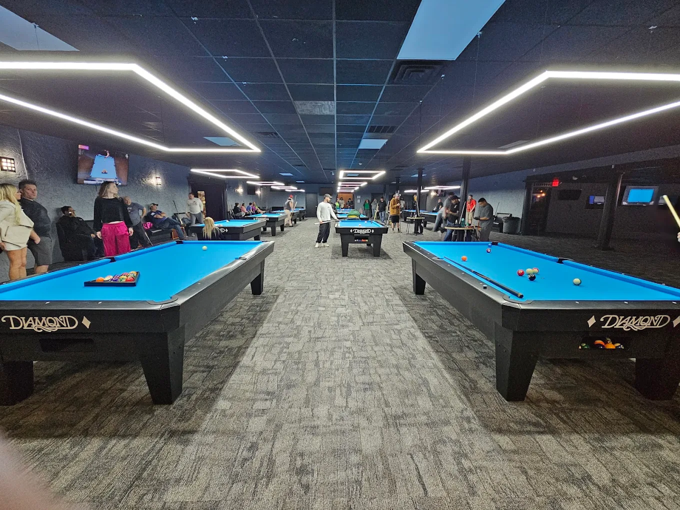 Limelight Billiards pool hall exterior/interior