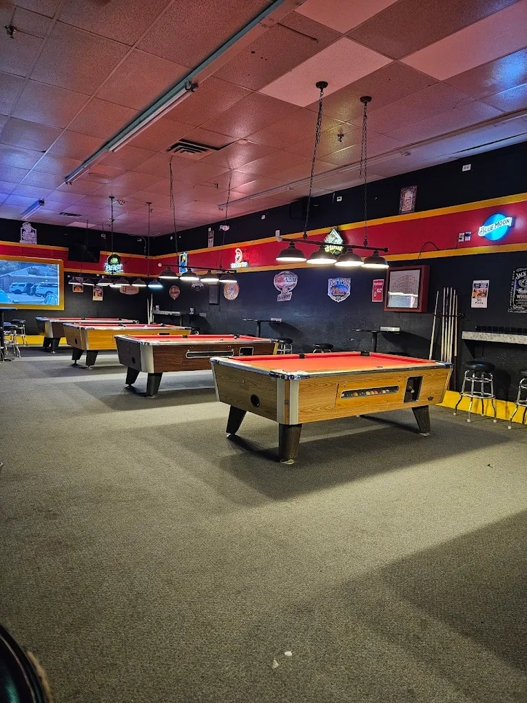 One Eyed Jacks pool hall exterior/interior