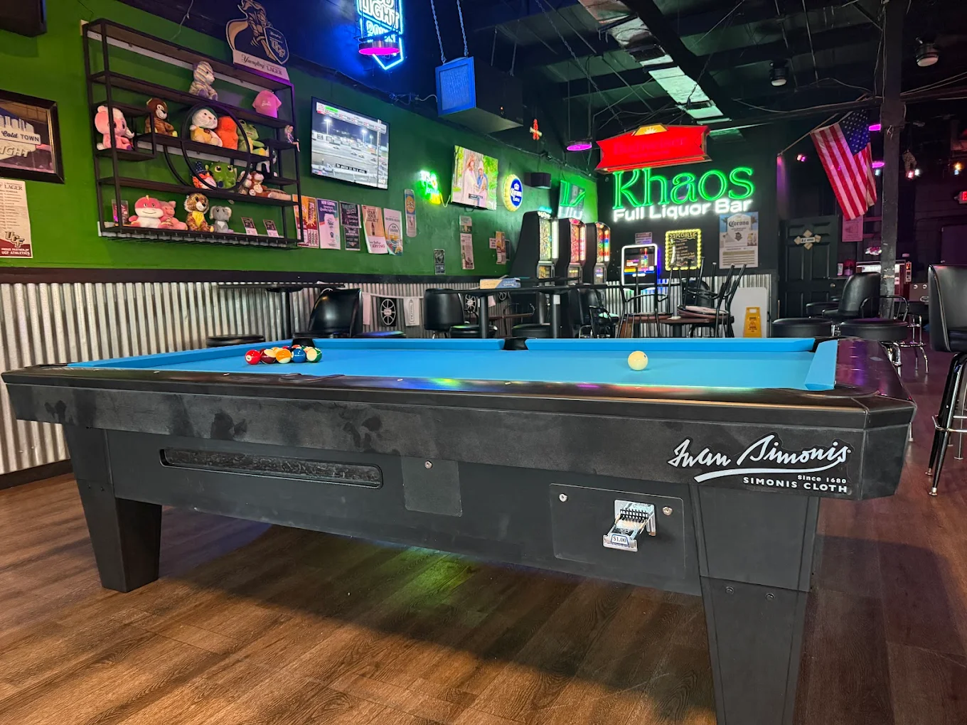 Khaos pool hall exterior/interior