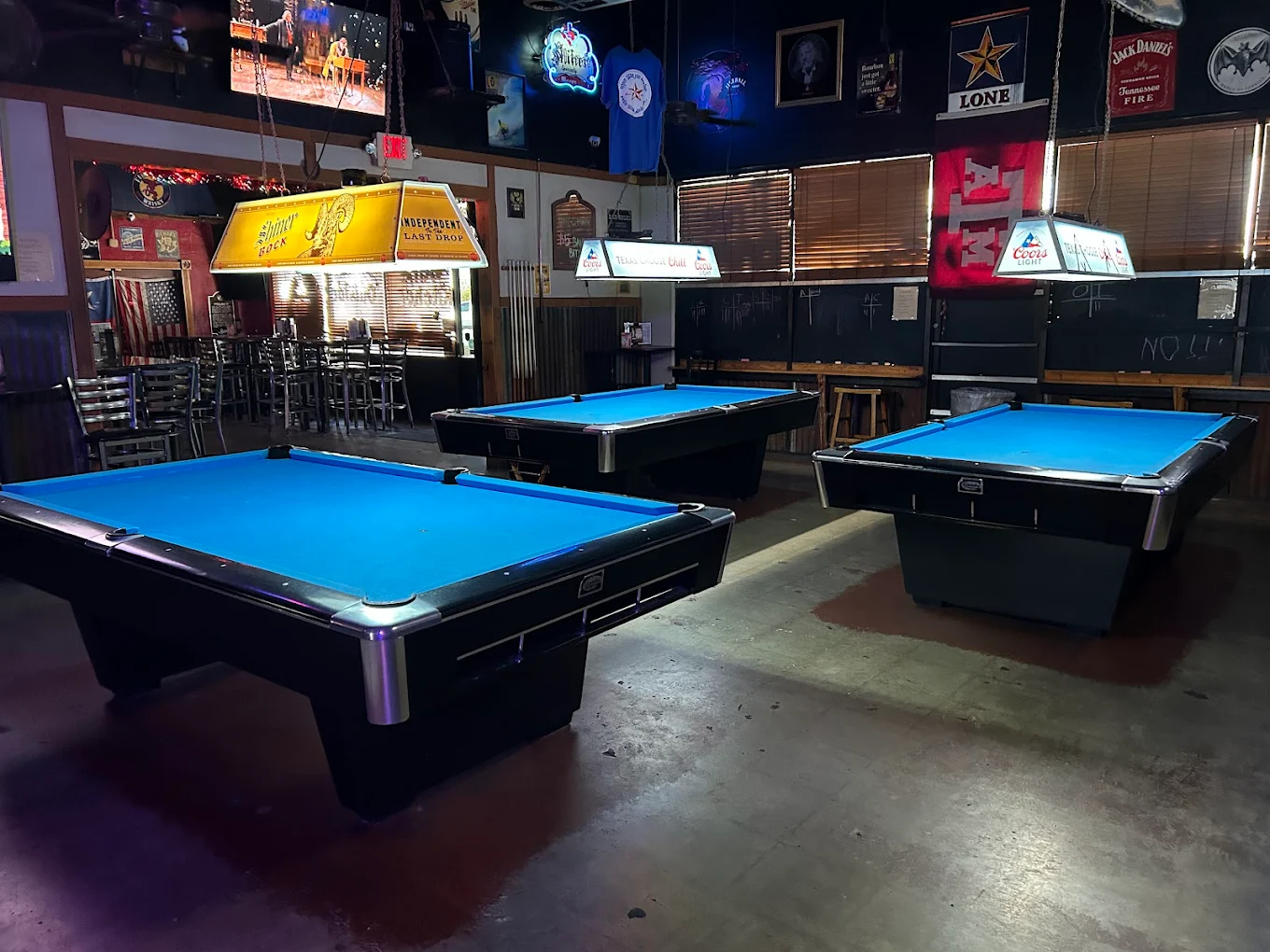 Lone Star Ice House pool hall exterior/interior