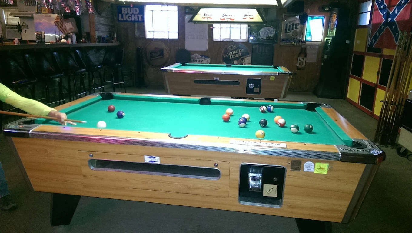 Charlie's Ice House pool hall exterior/interior