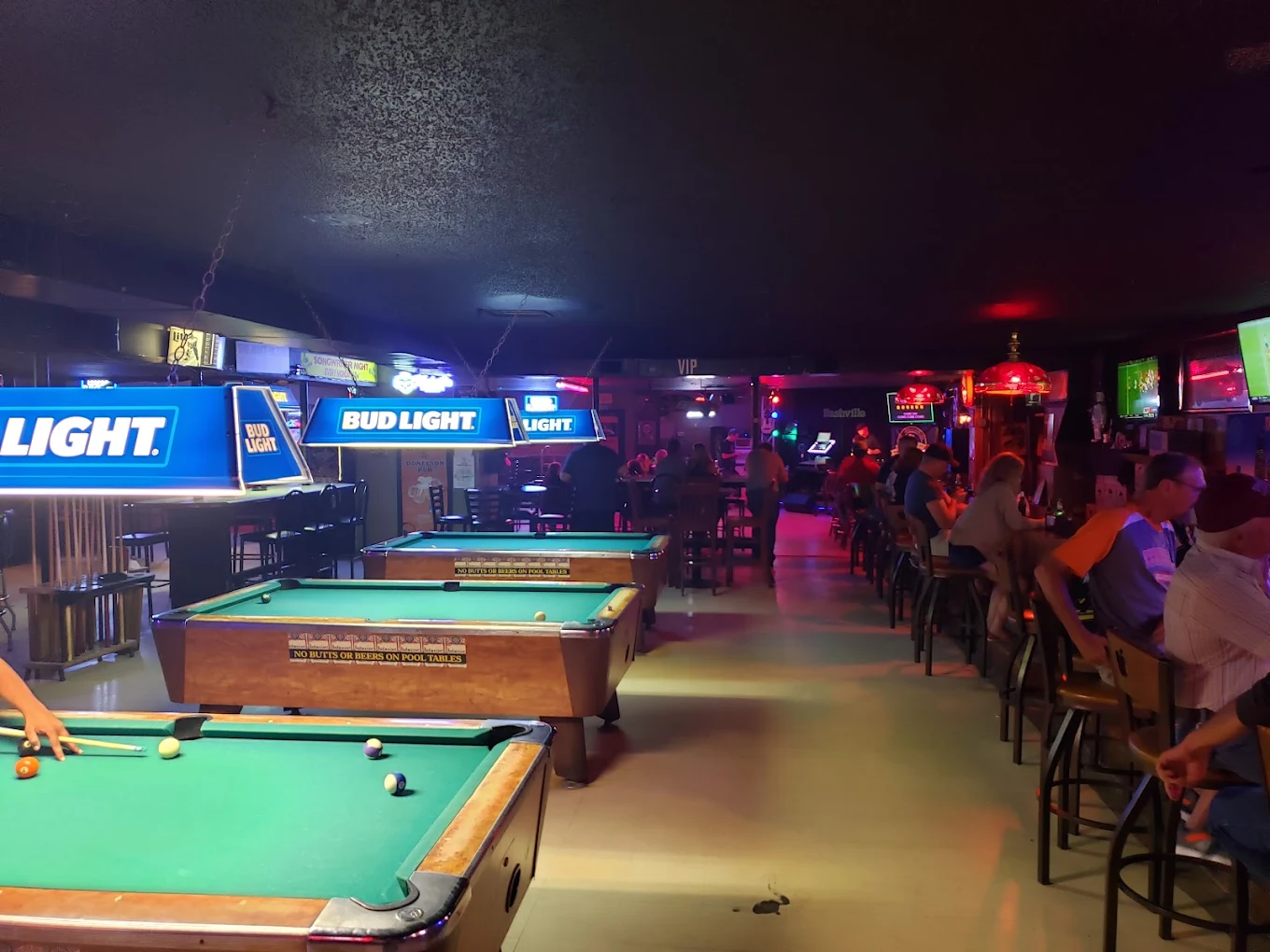 Donelson Pub pool hall exterior/interior