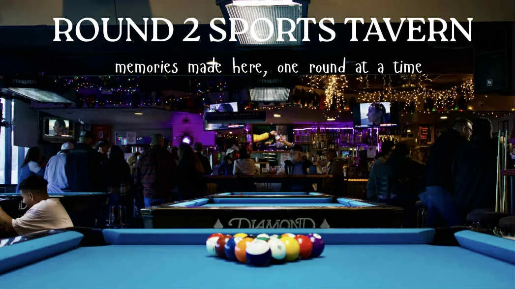 Round 2 Sports Tavern pool hall exterior/interior