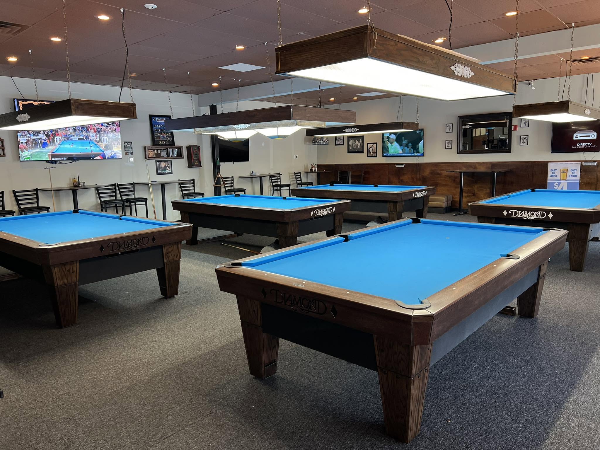 Mell J's Bar & Billiards pool hall exterior/interior