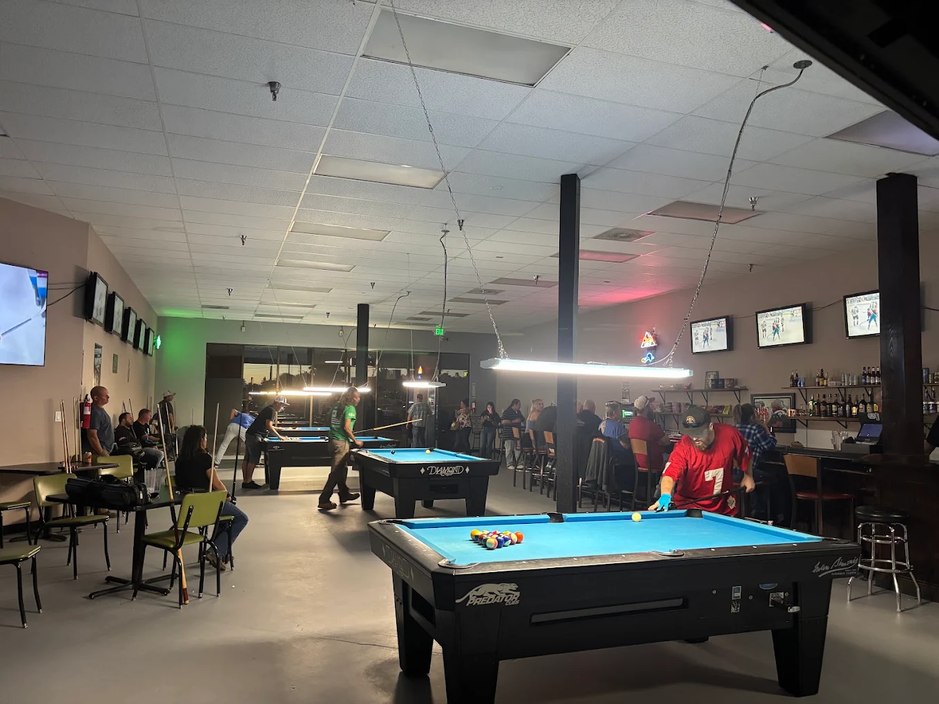4 J's Billiards & Cantina pool hall exterior/interior