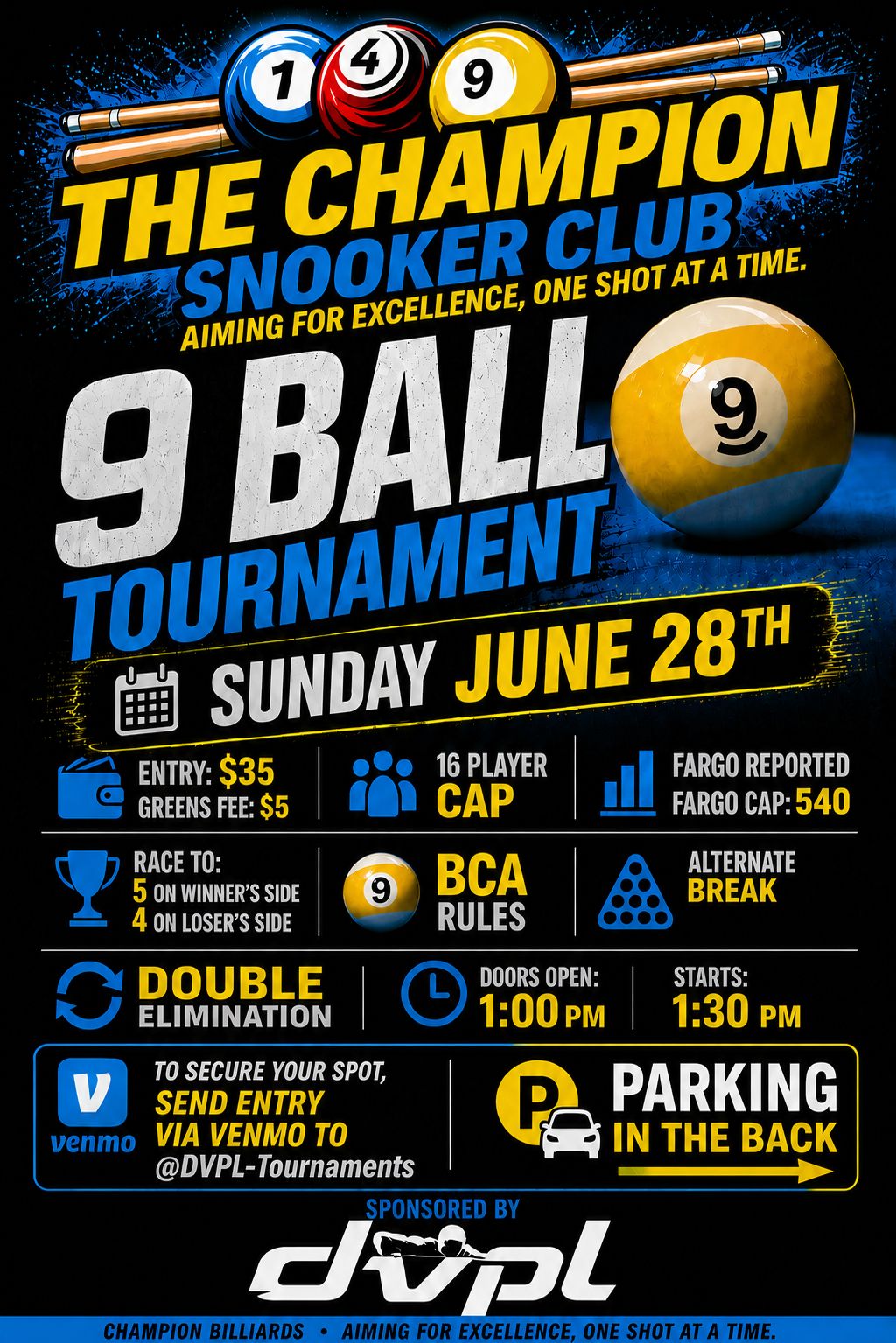 Tournament flyer / rules image