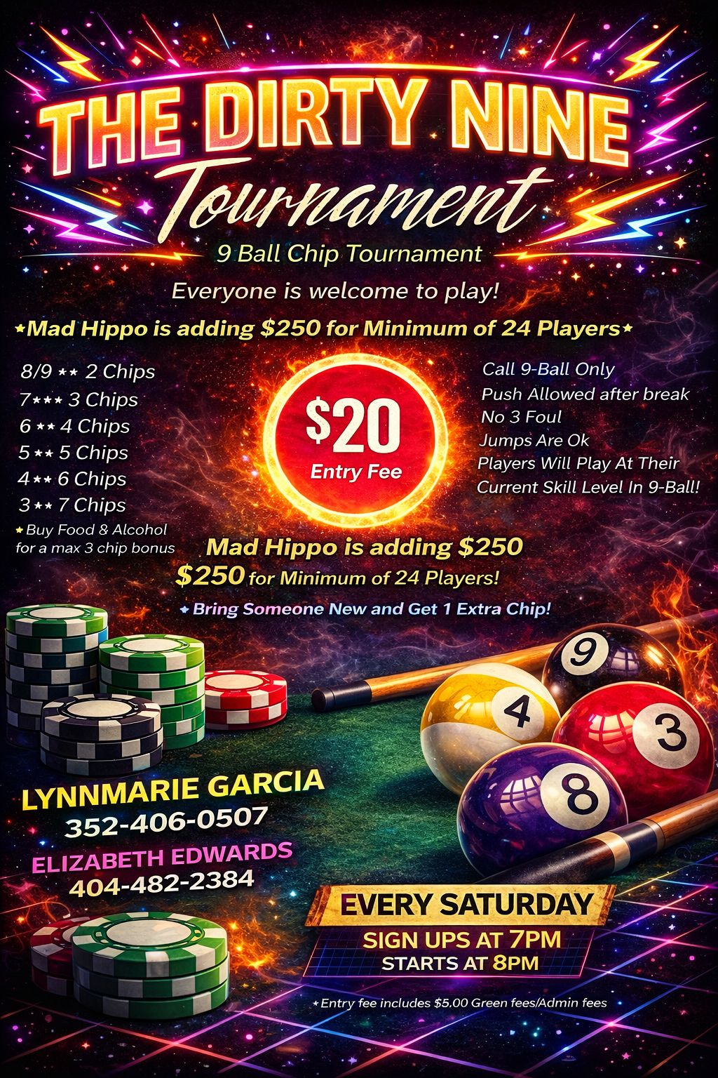 Tournament flyer / rules image