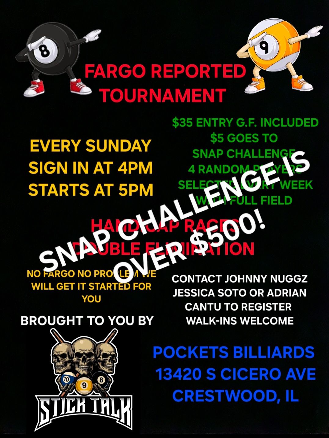 Tournament flyer / rules image