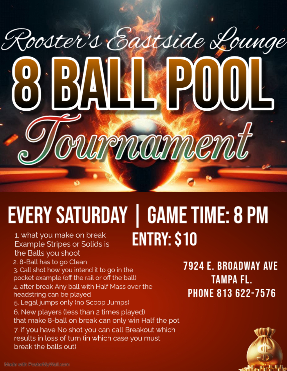 Tournament flyer / rules image