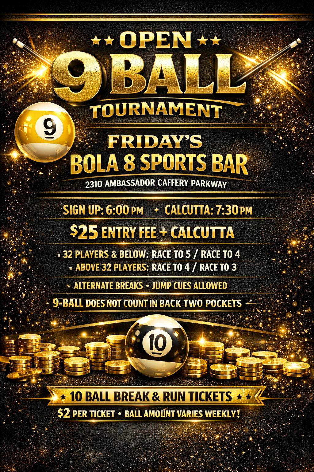 Tournament flyer / rules image