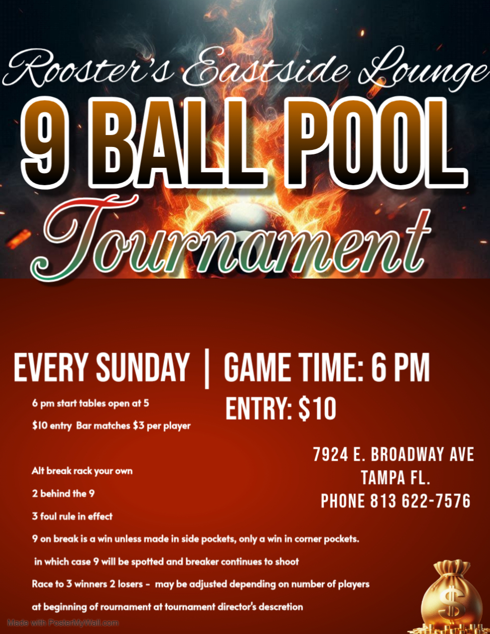 Tournament flyer / rules image