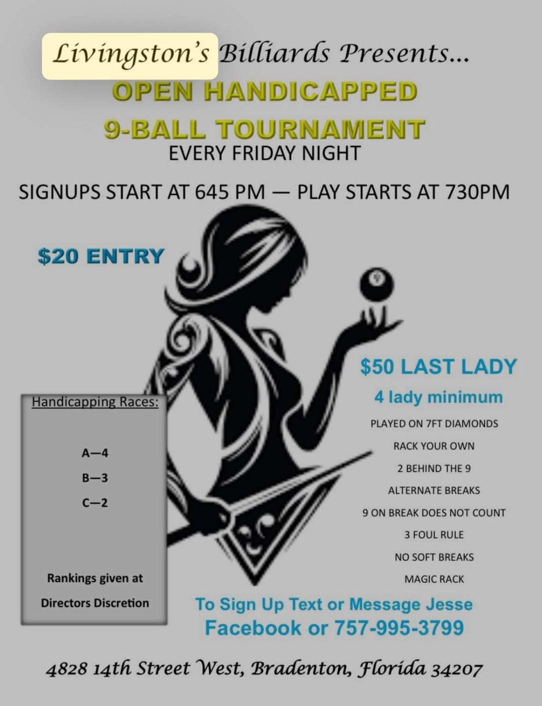 Tournament flyer / rules image