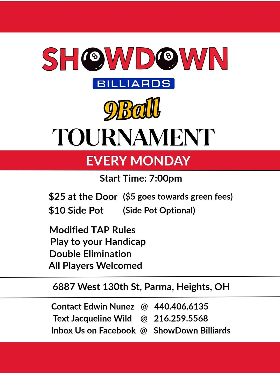 Tournament flyer / rules image