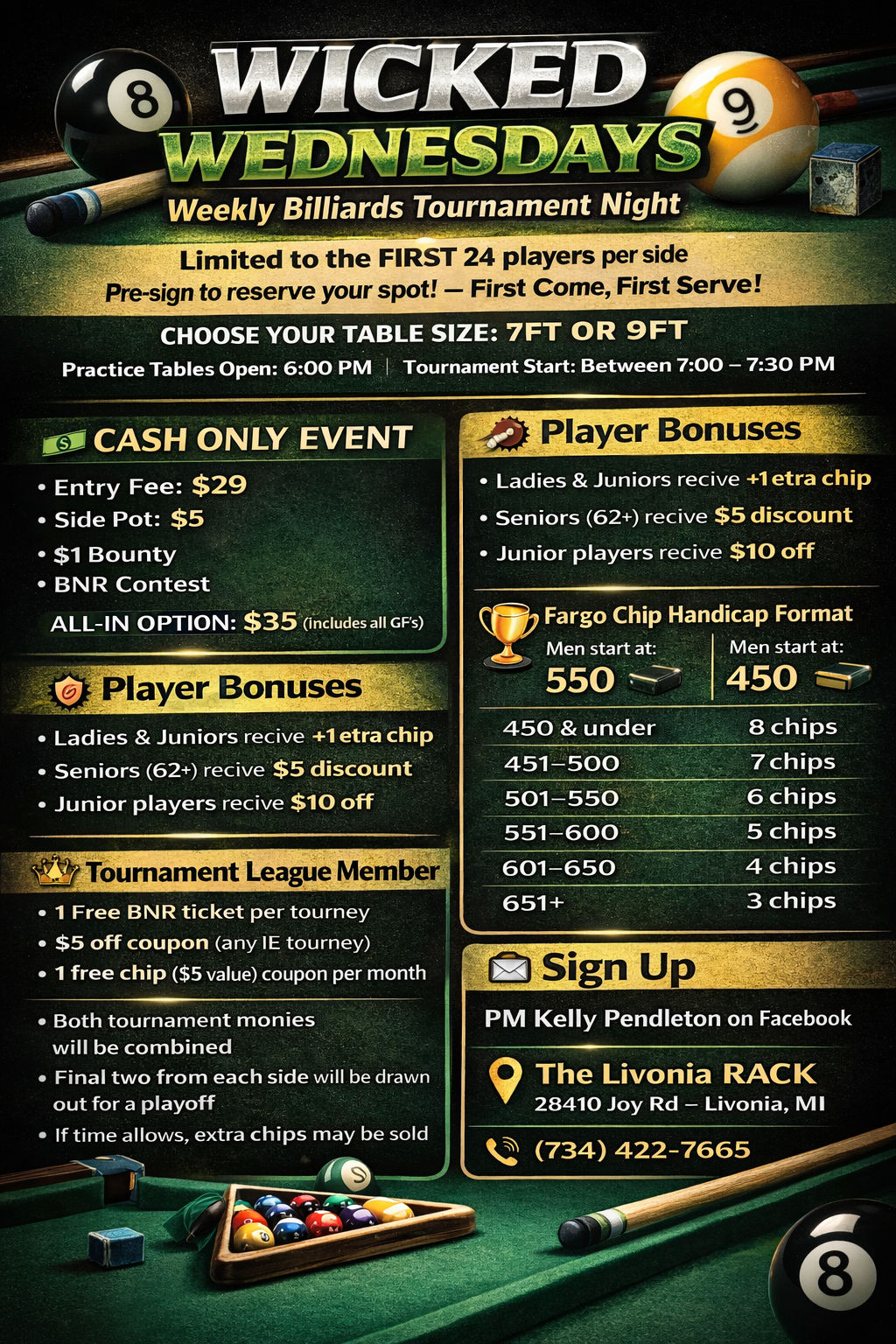 Tournament flyer / rules image