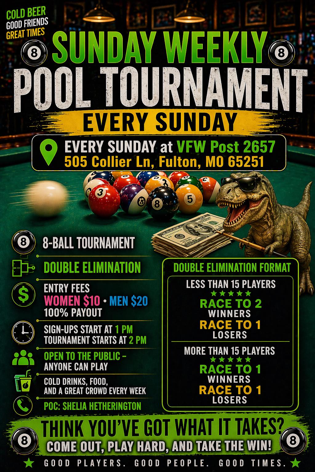 Tournament flyer / rules image