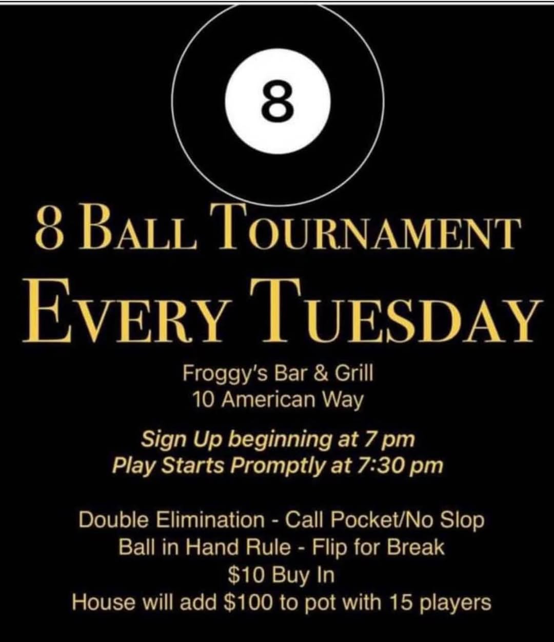 Tournament flyer / rules image