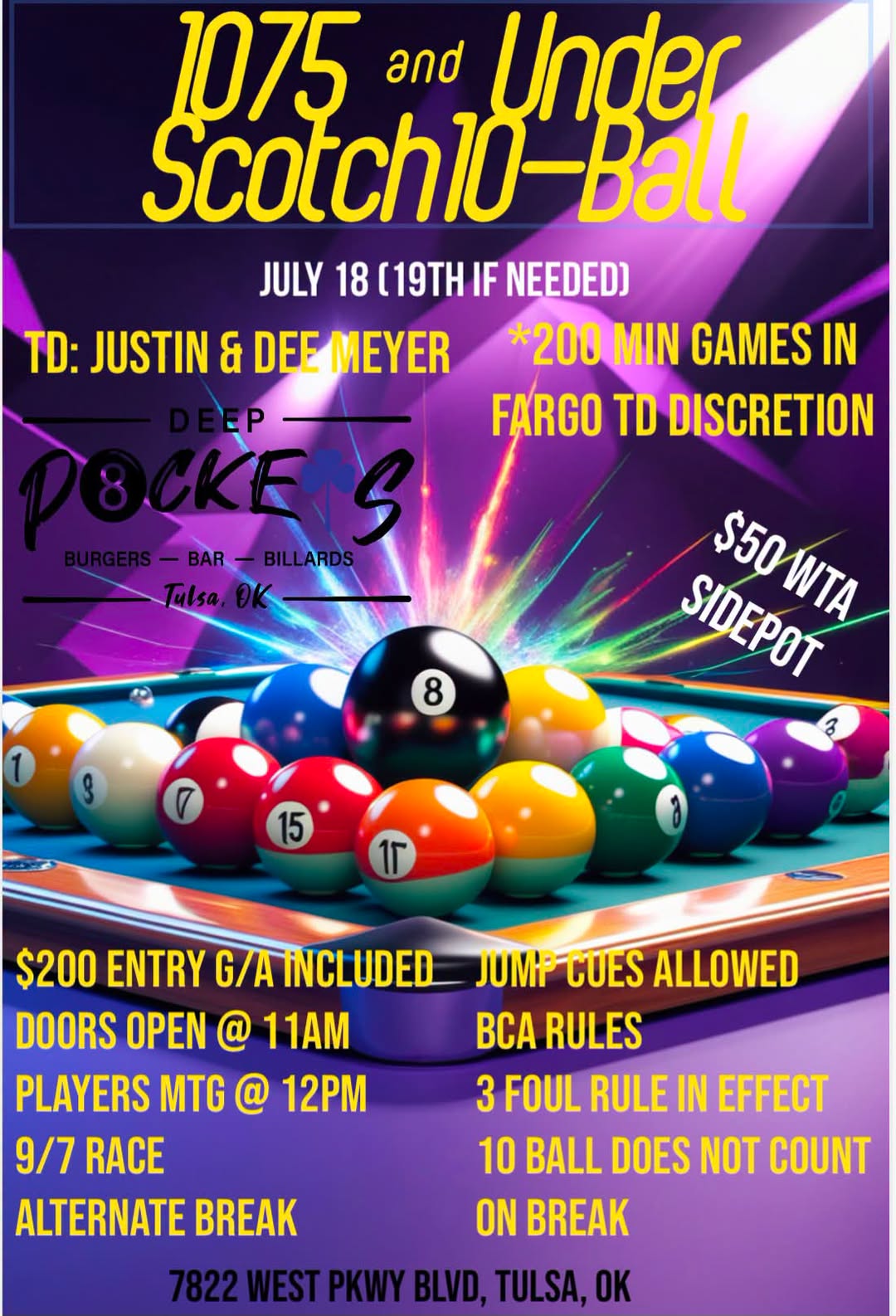 Tournament flyer / rules image