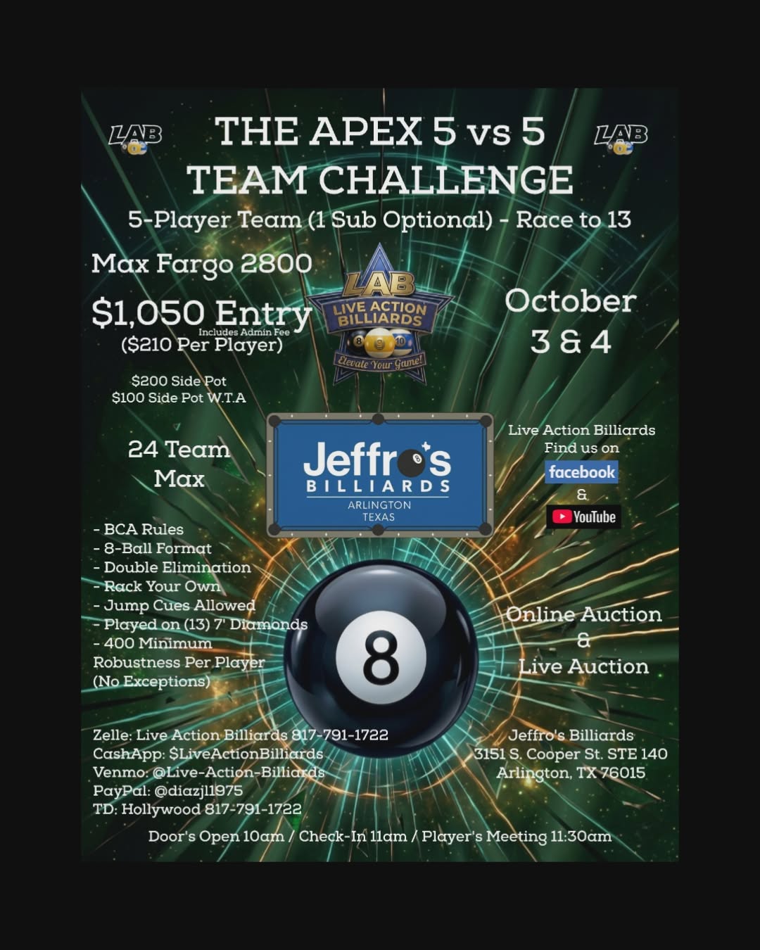 Tournament flyer / rules image